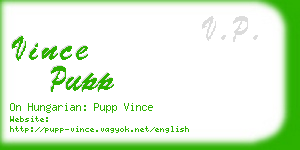 vince pupp business card